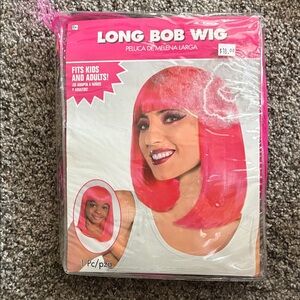 Long Pink Wig for Women